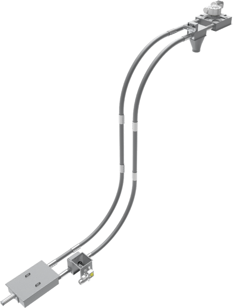 Convogliatore meccanico CMC con curva motorizzata