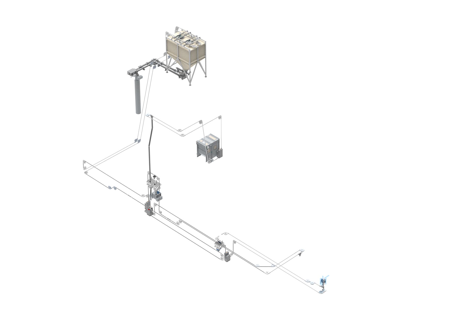 Impianto per il trasporto di biscotti
