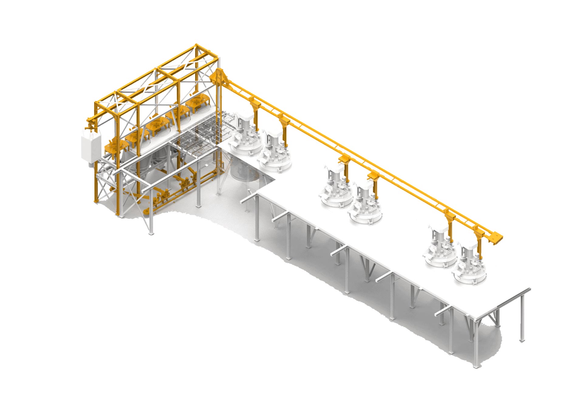 Impianto per il trasporto di carbonato di calcio