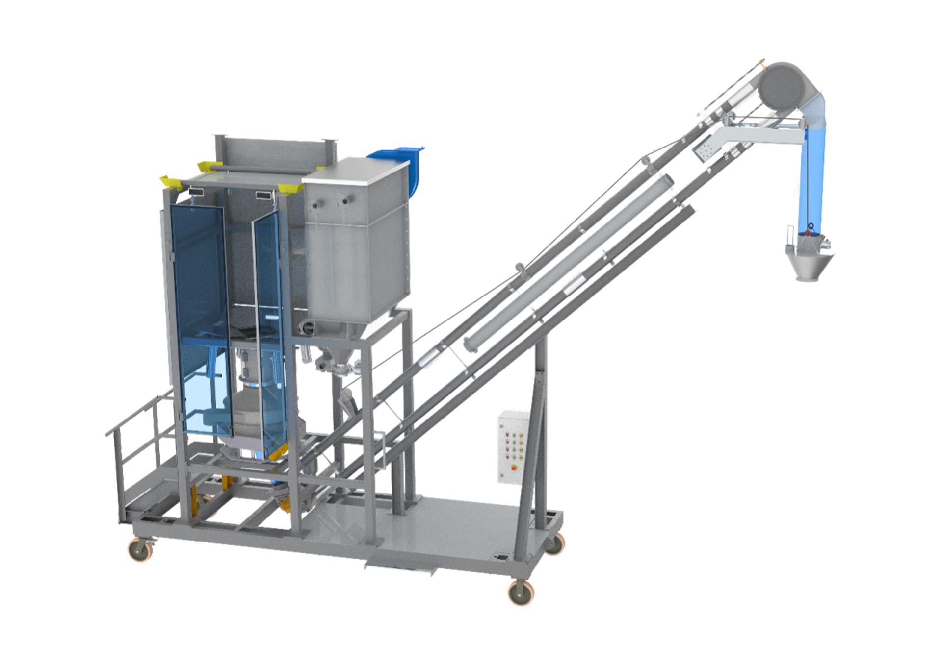 Impianto per il trasporto di carbone attivo