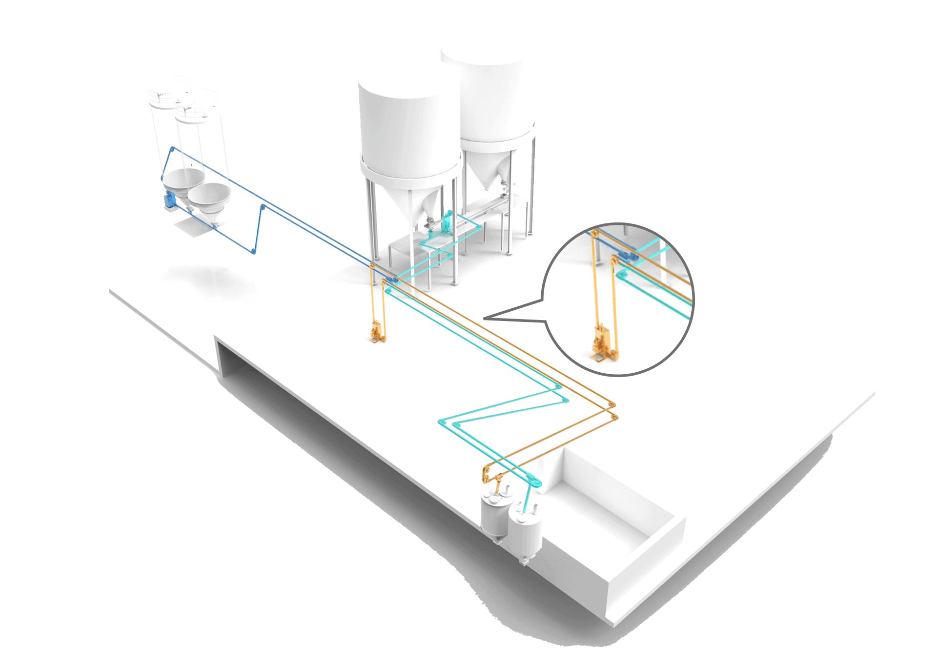 Impianto per il trasporto di carbonato della dolomite