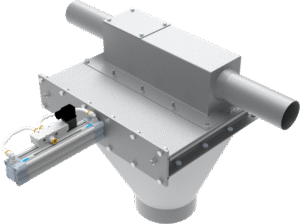 Scarico con chiusura a ghigliottina