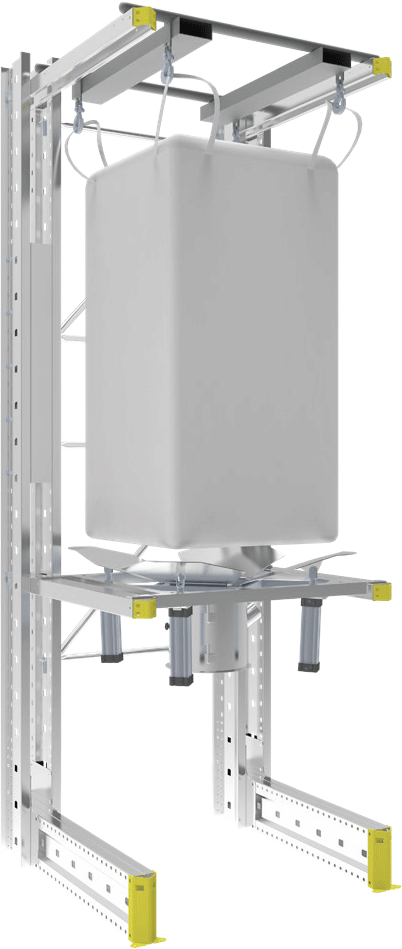 Svuota Big Bag modulare con mensole a sbalzo regolabili