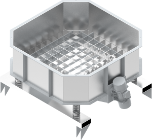 Fondo vibrante con lame statiche