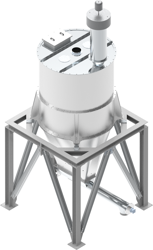 Tramoggia con basamento AISI