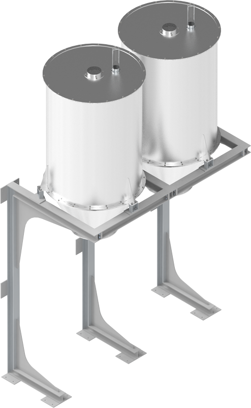 Tramoggia con basamento